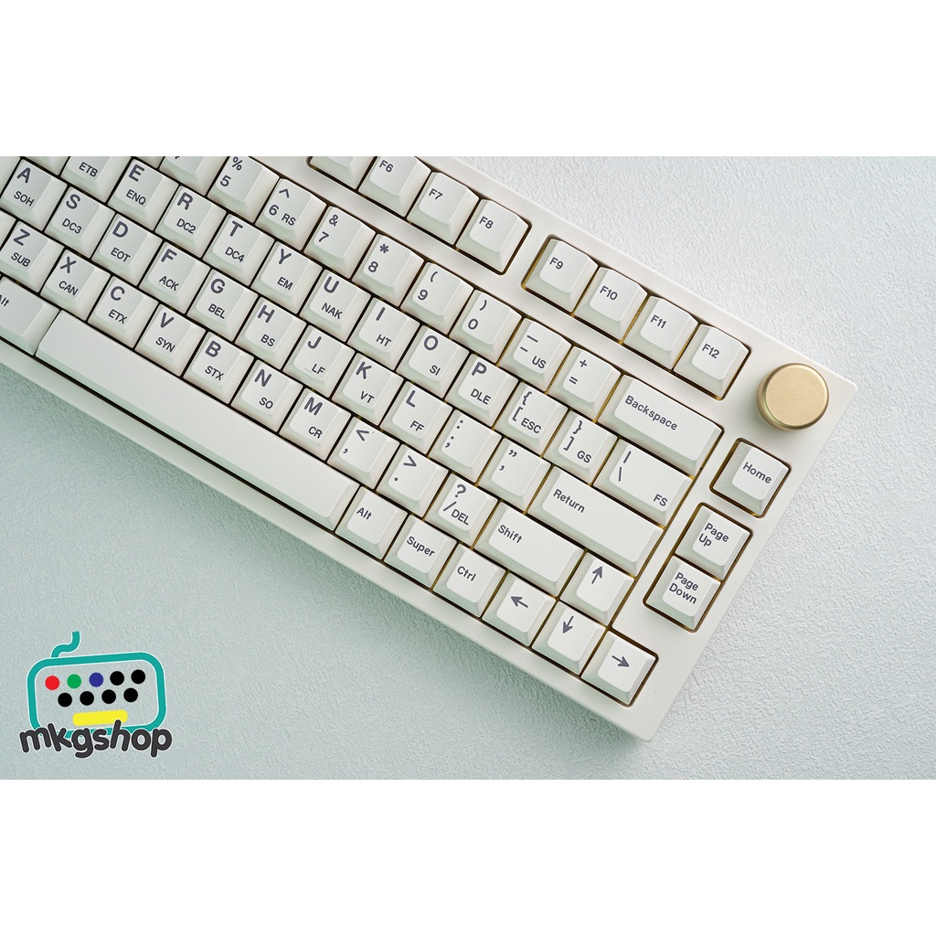 Keycap ASCII PBT dye-sub 133 nút bàn phím cơ in nhiệt, cherry profile song ngữ