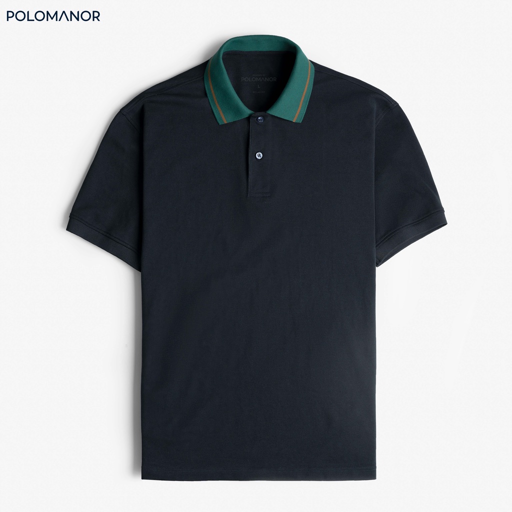 Áo Polo nam có cổ UGO-NAVY vải cá sấu cotton CMC, nam tính, thanh lịch, sang trọng - POLOMANOR
