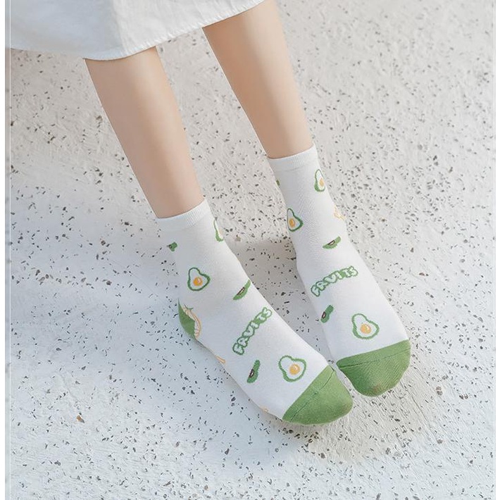 Vớ nữ WAFNHA D465 cổ cao màu xanh bơ thời trang