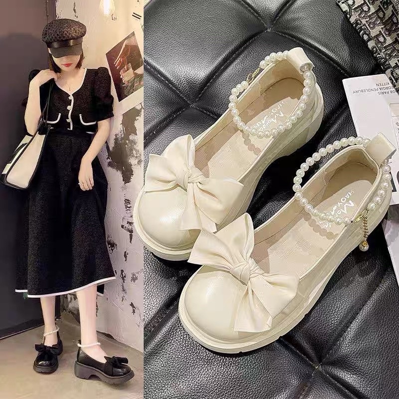 Giày nữ lolita quai ngọc thắt nơ siêu xinh