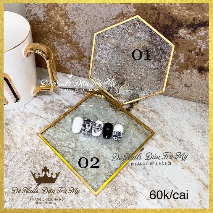 Khung Chụp Ảnh Viền Vàng Chất Liệu Thủy Tinh Trong Suốt - Phụ Kiện Trang Trí Nhà Cửa Đẹp