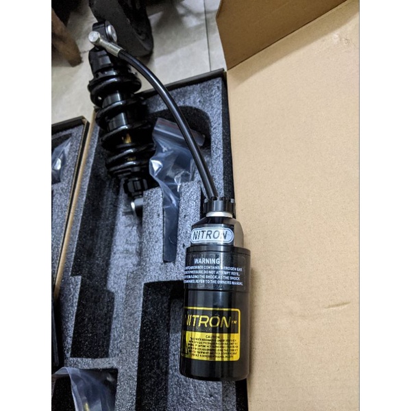 Phuộc NITRON/RCB bình dầu lớn full đen ty vàng 205mm 210mm gắn Ex nhỏ Exciter 135 150 155