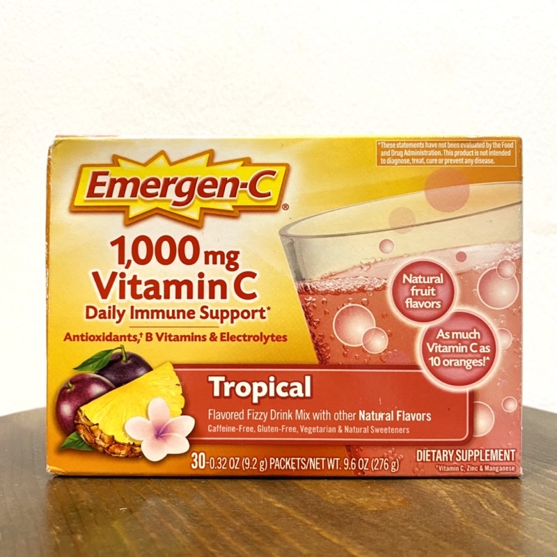 Emergen-C bổ sung vitamin C 1000mg dạng bột 30 gói Super Orange của Mỹ
