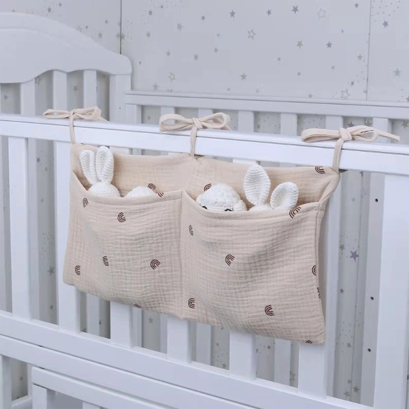 Túi Đựng Đồ Dùng / Khăn Giấy Hai Lớp Bằng Cotton Treo Xe Đẩy Em Bé Đa Năng Tiện Dụng
