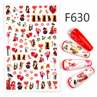 Sticker dán móng, hình dán móng hoạ tiết hoa khô