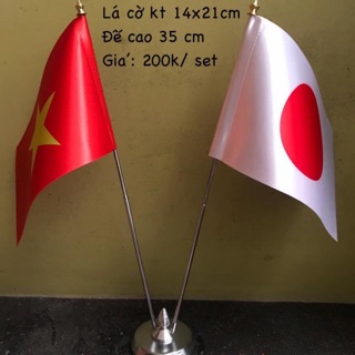 Cờ để bàn Việt nam và Nhật Bản