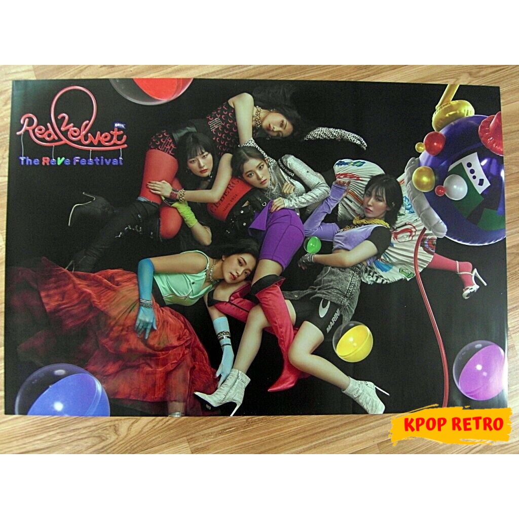 Poster RED VELVET official, chính hãng, có sẵn, hình ca sĩ, poster album, áp phích, tranh treo tường, rookie, the red