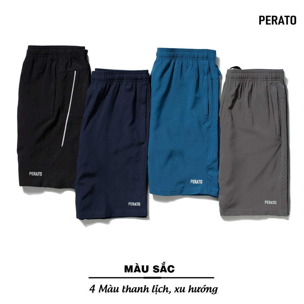 [Mã FAMALLT5 giảm 15% đơn 150K] Quần Đùi Nam PERATO (4 màu), Dáng Thể Thao, Siêu Nhẹ, Bền Màu, Ít Nhăn (QSGP21010-04) | BigBuy360 - bigbuy360.vn