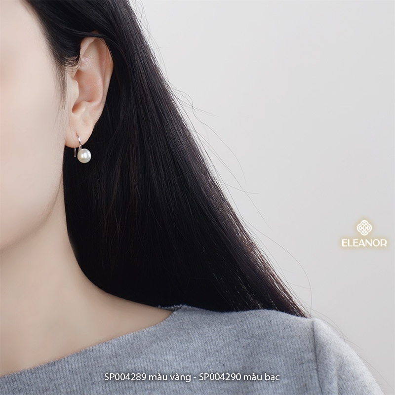 Bông tai nữ ngọc trai nhân tạo Eleanor Accessories chuôi hình móc câu phụ kiện trang sức nhỏ xinh xắn