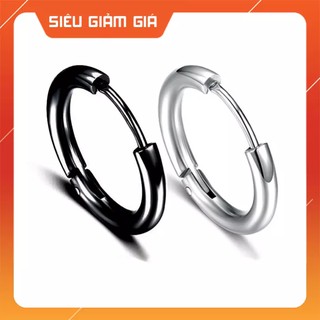 Khuyên Tai, Bông Tam Nam Tròn Basic G-Dragon Cực Chất Kẹp/Sỏ Lỗ
