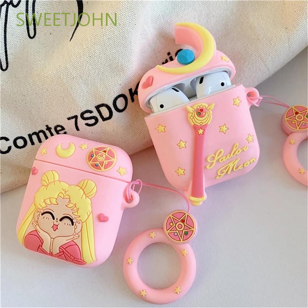 SAILOR MOON SAILOR MOON Vỏ Đựng Bảo Vệ Hộp Sạc Tai Nghe Airpods 1 / 2 Pro Hình Thủy Thủ Mặt Trăng