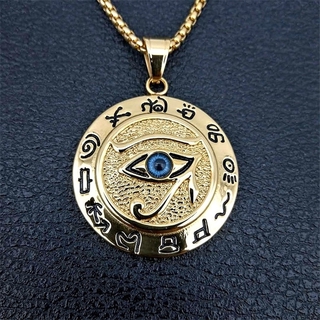 Cổ Ai Cập Horus Mắt Bùa Vàng Mặt Dây Chuyền Vòng Cổ Cho Nam Nữ Trang Sức Thời Trang