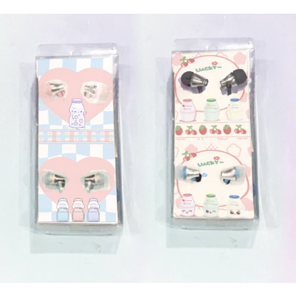Tai nghe đôi yakult TNDI5 xanh hồng mi-497 earphone cute dễ thương xương rồng