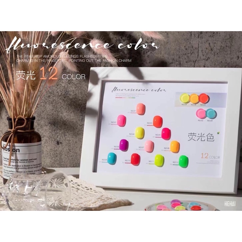 Set sơn gel Neon chai sơn cao cấp
