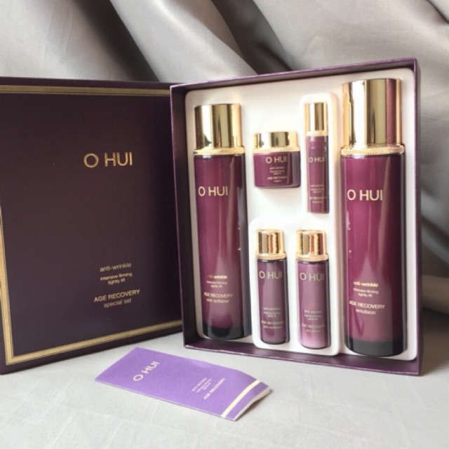 Set ohui tím bổ sung colagen age recovery chống lão hoá 6sp