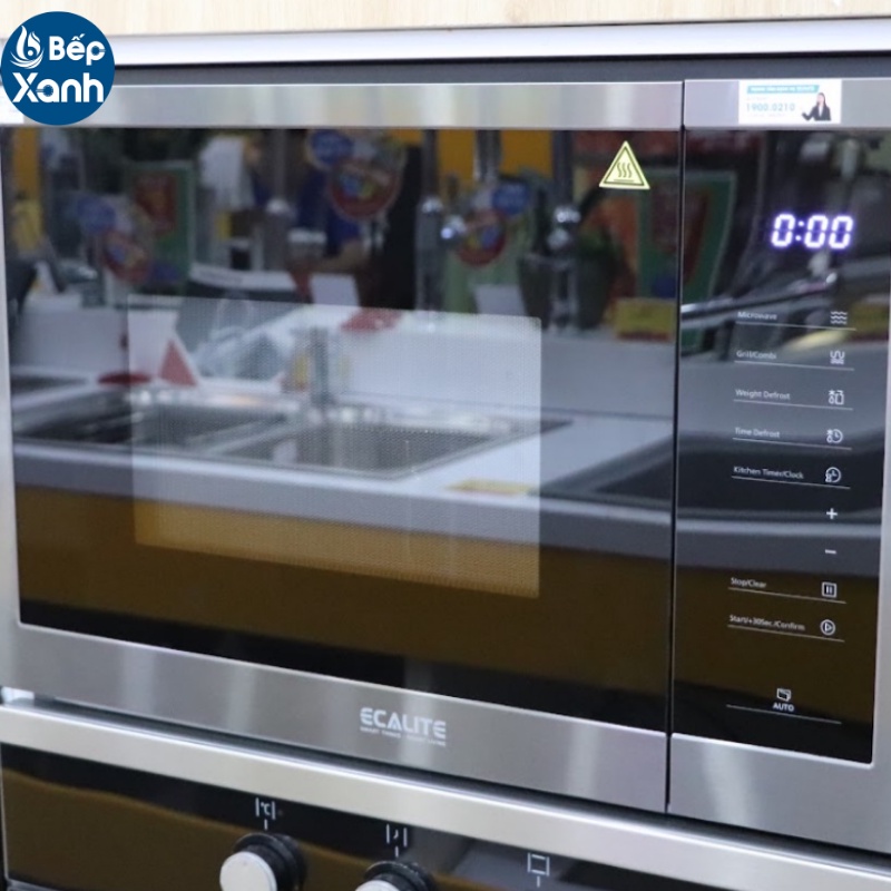 [FREESHIP HCM] Lò Vi Sóng Kết Hợp Nướng Âm Tủ Ecalite EMW-2560JB - Màu Đen