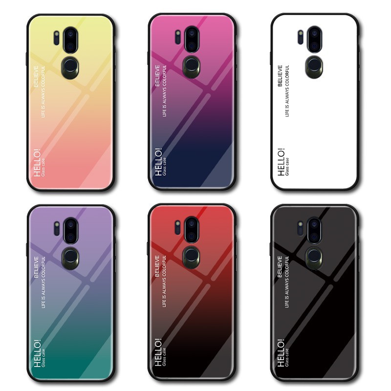 Ốp điện thoại kính cường lực màu sắc gradient độc đáo chất lượng cao cho LG G7