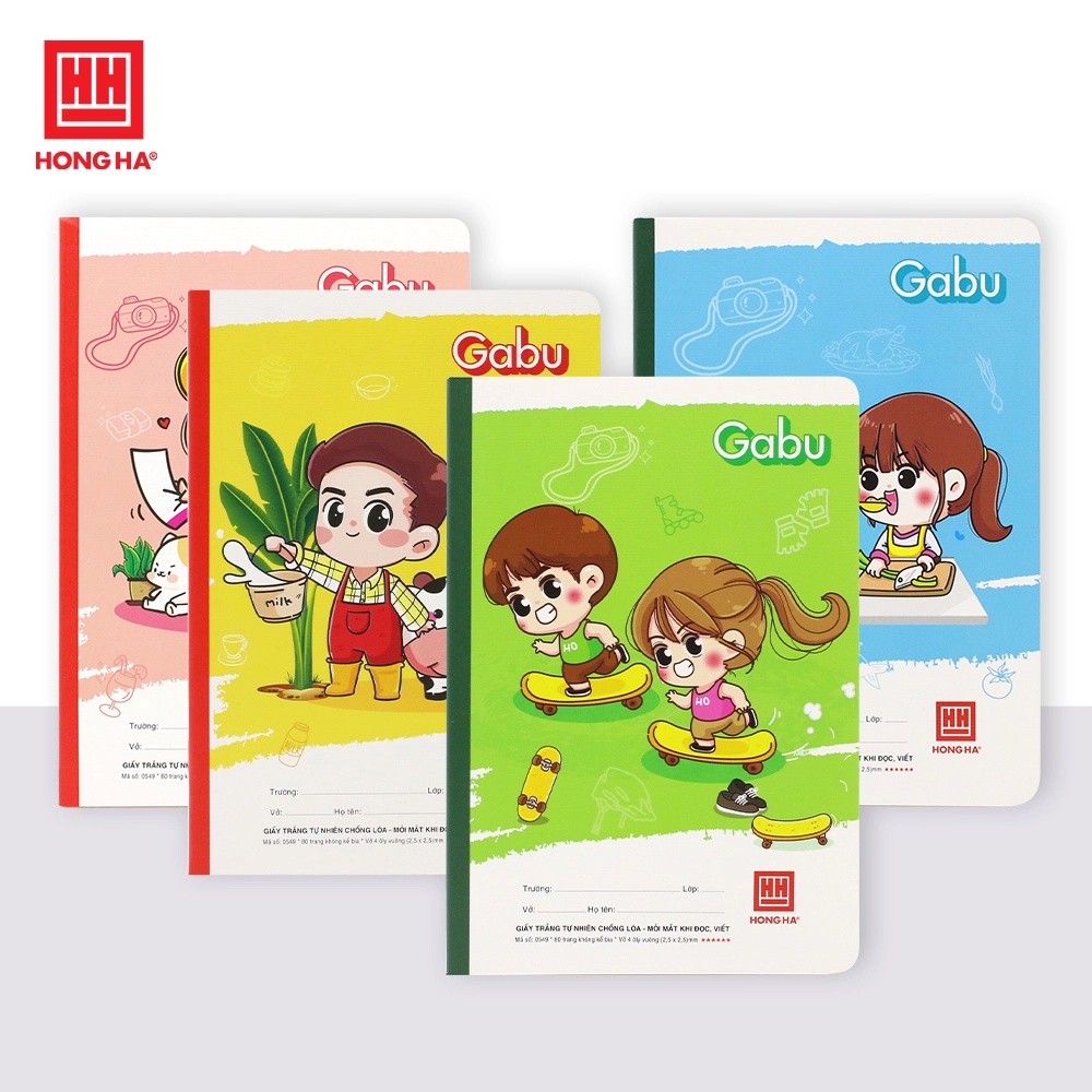Vở 4 Ô Ly 80 Trang Hồng Hà School GaBu chính hãng giá rẻ