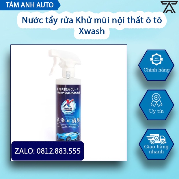 Nước tẩy rửa, khử mùi nội thất ô tô XWASH 500ml