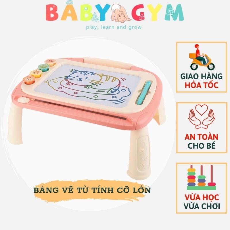 Bảng Vẽ Tự Xóa Cho Bé Thông Minh Có Chân Bàn, Bảng Từ Tính Tập Viết, Tập Vẽ, Siêu To - Babygym