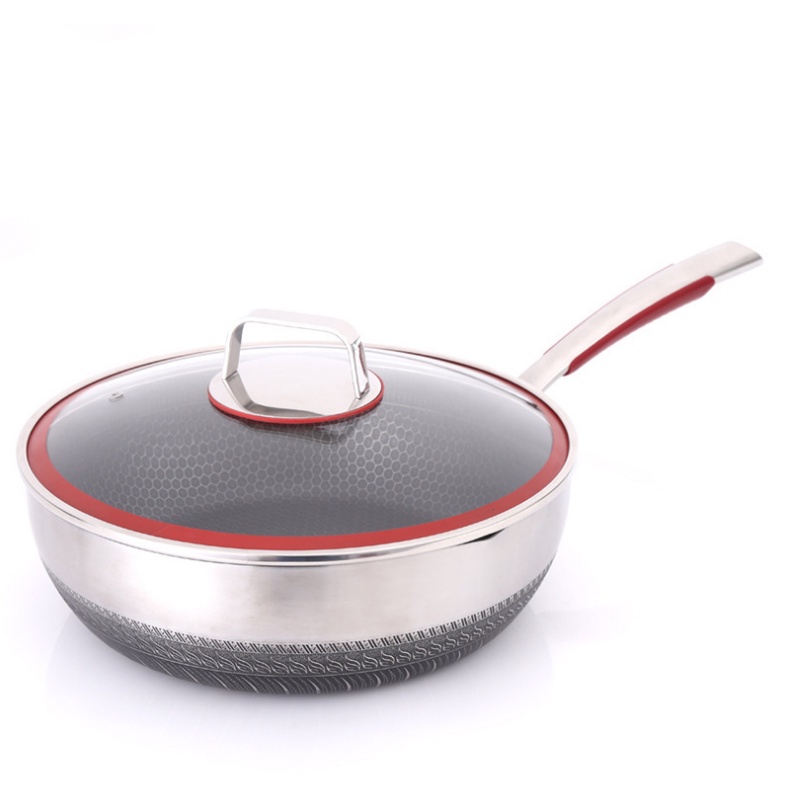 Chảo chính dính vân tổ ong inox 316 công nghệ Đức hàng nội địa Trung quốc cao cấp