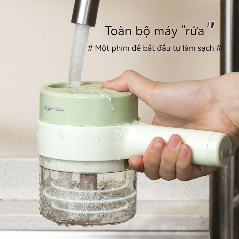 Máy Say Hành Tỏi Dạng Củ, Ớt Đa Năng Gồm 2 Cối Say Và Cắt .