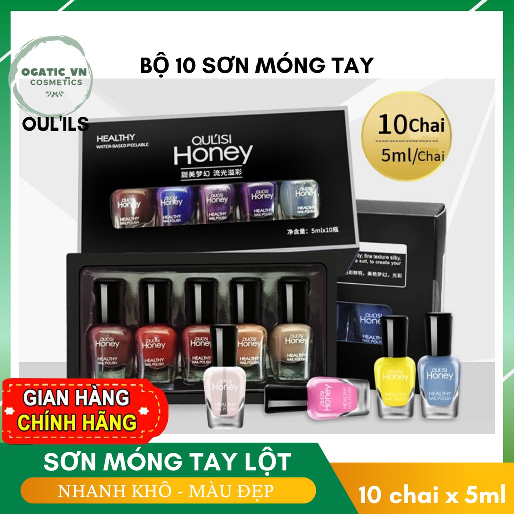 Sơn móng tay Honey (Bộ 10 chai ) - Màu hot nhất 2019 - 5ml