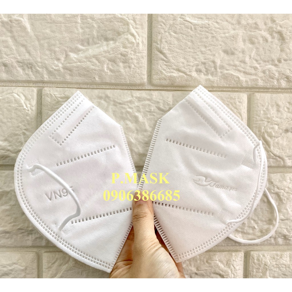 Khẩu trang Nam Anh VN95 kháng khuẩn 10 cái/ hộp - Khẩu trang y tế VN95 Famapro màu trắng 4 lớp