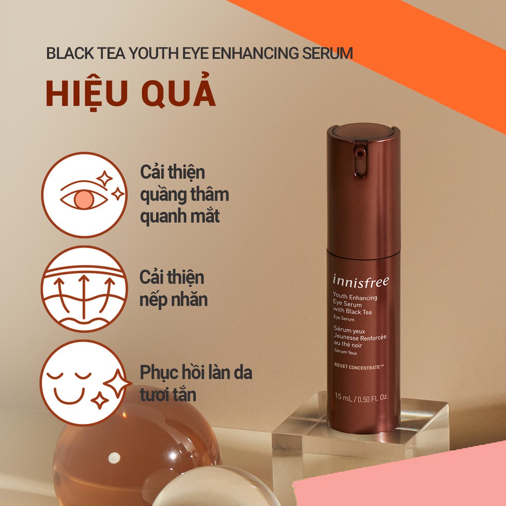 [Mã FMCGMALL -8% đơn 250K] Bộ sản phẩm phục hồi da và chống lão hóa trà đen Innisfree Black Tea Youth Enhancing Set 4