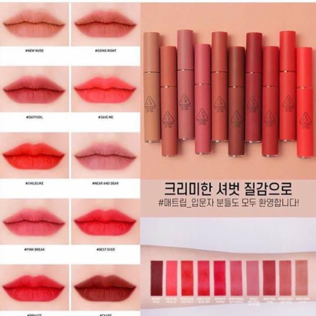 (Auth - Sẵn 18 màu ) Son kem lì 3CE Velvet Lip Tint#Simply speaking