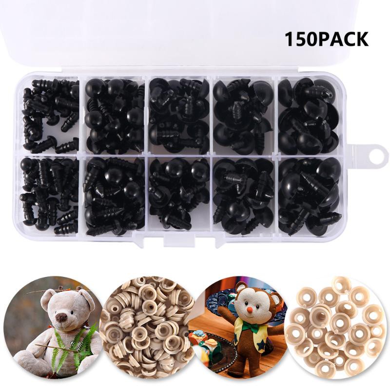 JPRICE 【COD】Set 150 Mắt Nhựa Thay Thế Cho Búp Bê / Thú Nhồi Bông