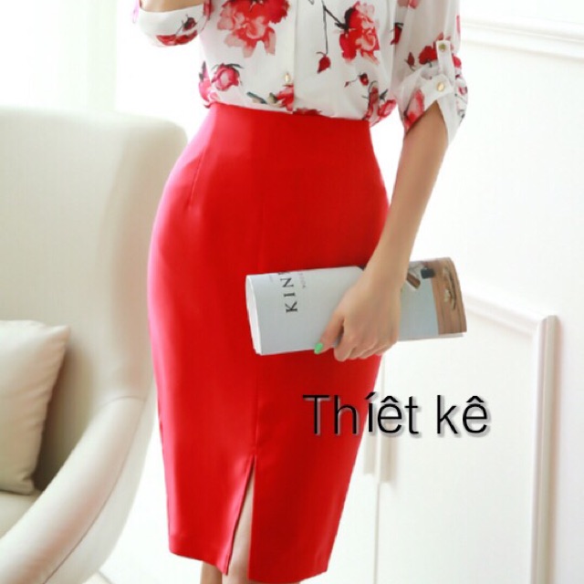 Chân váy bút chì 💐hàng thiết kế💐 chân váy công sở🌹 chất liệu vải nhập tốt có độ co giãn Ms11