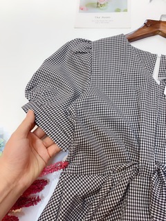 Áo sơ mi kẻ peplum siêu xinh(kèm video ảnh thật)