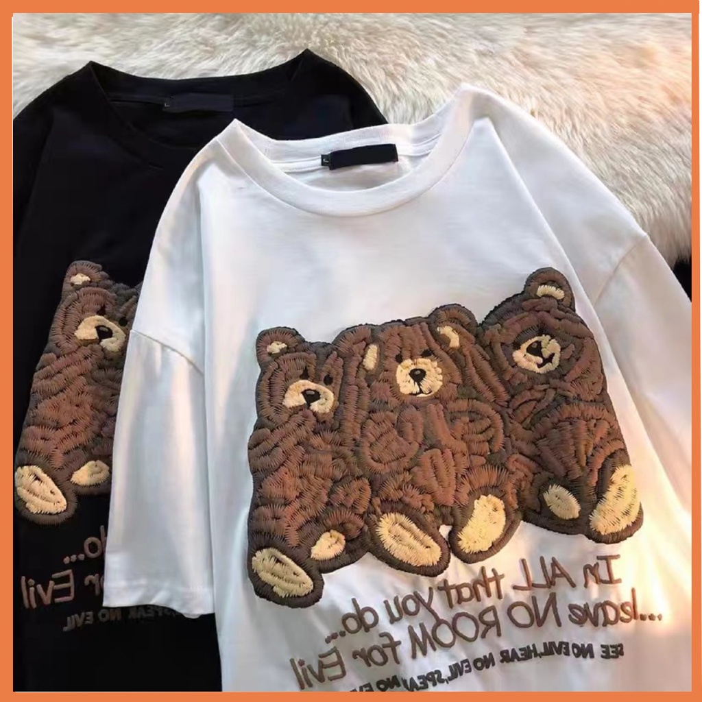 Áo thun nam nữ, áo from rộng nữ, Áo thun from rộng, họa tiết nổi TT2 | BigBuy360 - bigbuy360.vn