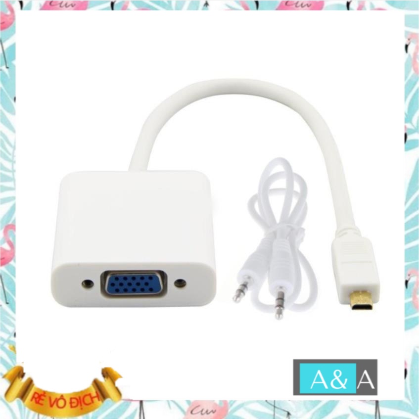 Cáp chuyển đổi HDMI sang VGA có âm thanh, HDMI to vga có âm thanh, dây chuyển từ hdmi sang vga, dây kết nối máy chiếu