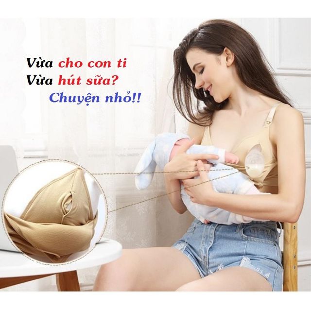 Áo lót hút sữa rảnh tay cho con bú chống chảy xệ