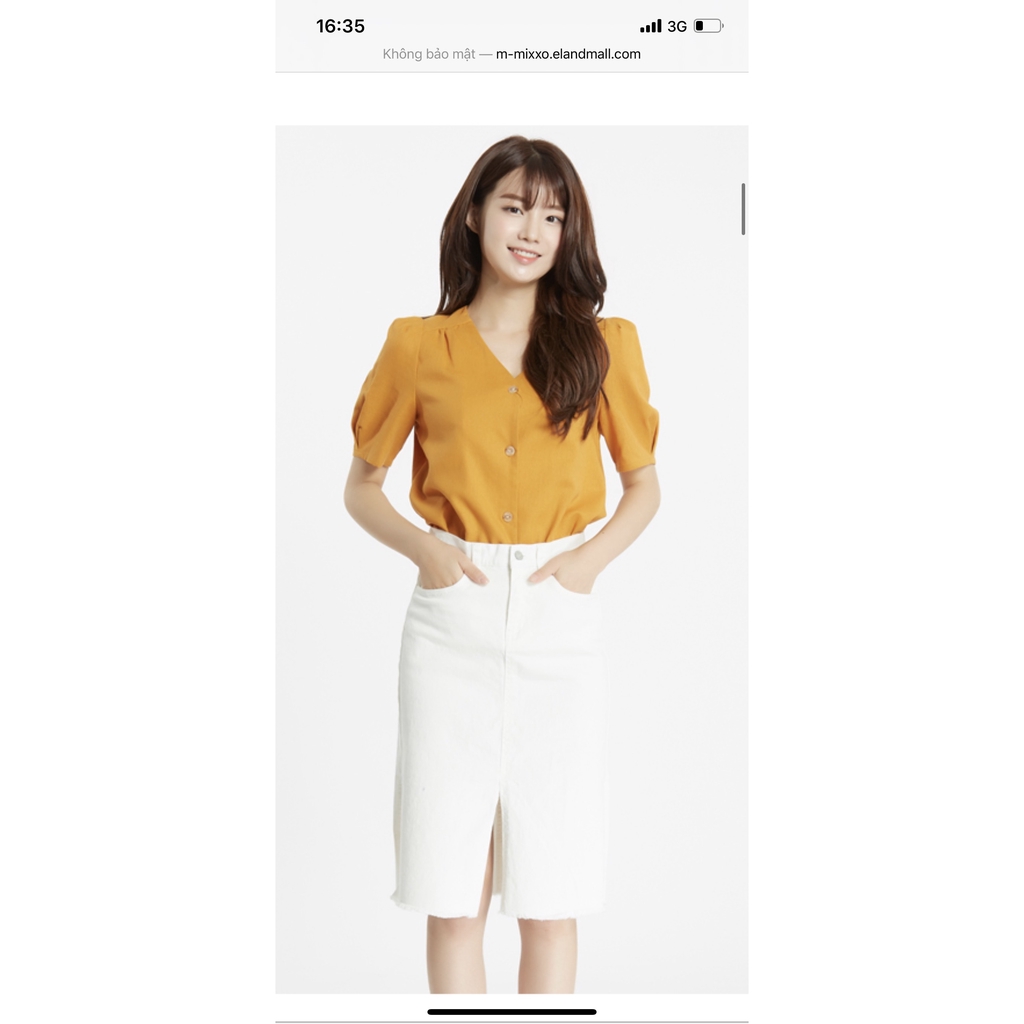 Áo linen Mixxo cài nút Kami