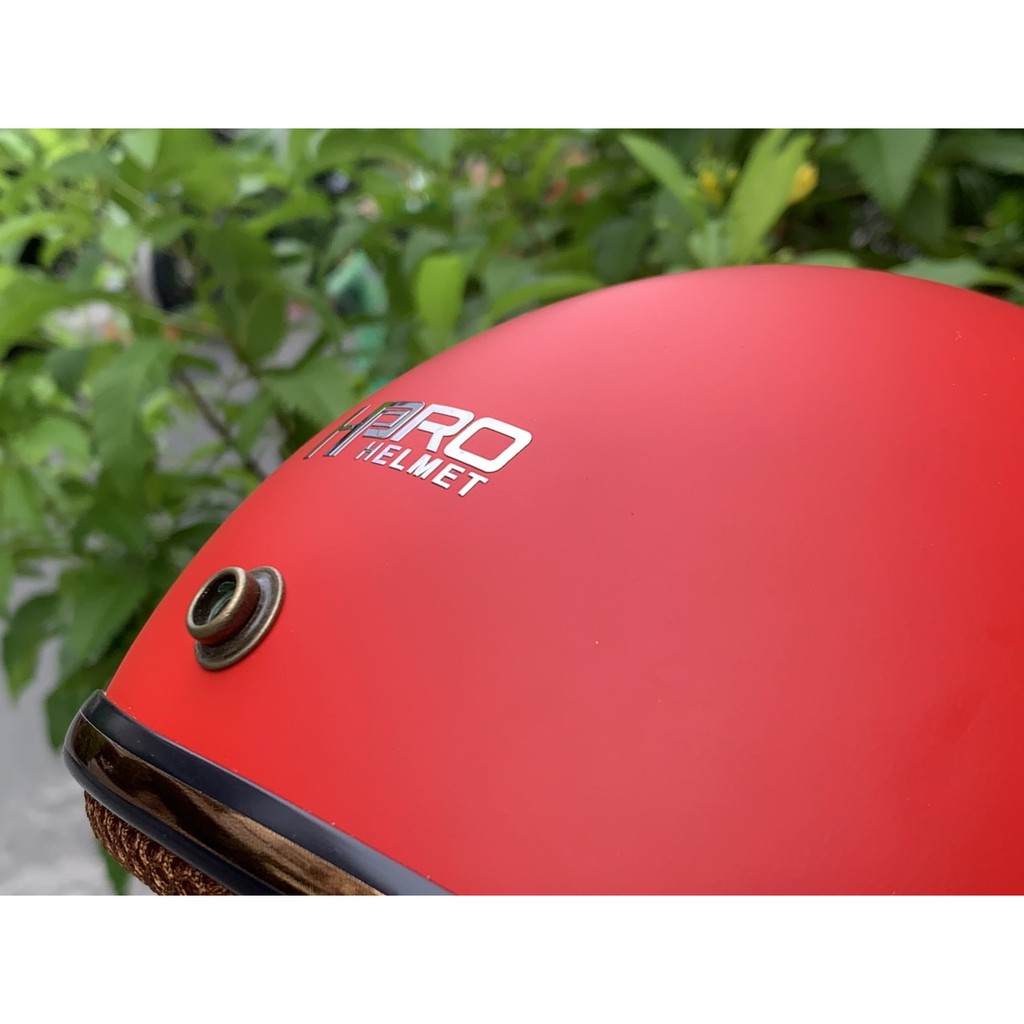 [HOT NEW 2020] Mũ Bảo Hiểm ¾ HPro Thời Thượng Nhiều Màu Cá Tính Màu – Đỏ – Bảo Hành 12 Tháng