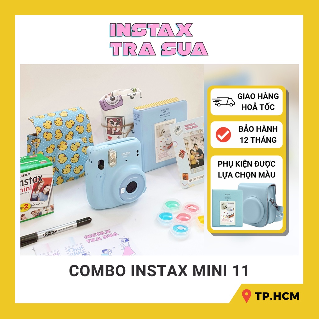 Combo Instax Mini 11 - BỘ MÁY và phụ kiện chụp ảnh lấy liền Fujifilm I