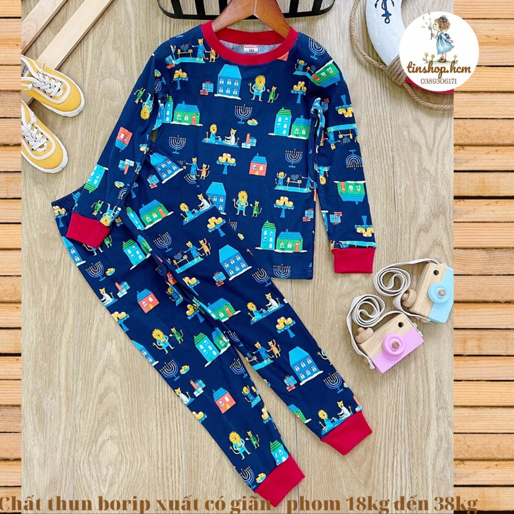 BT19 Bộ quần áo bé trai size đại dài tay quần dài vải borip xuất dư - Đồ bộ dài tay thu đông