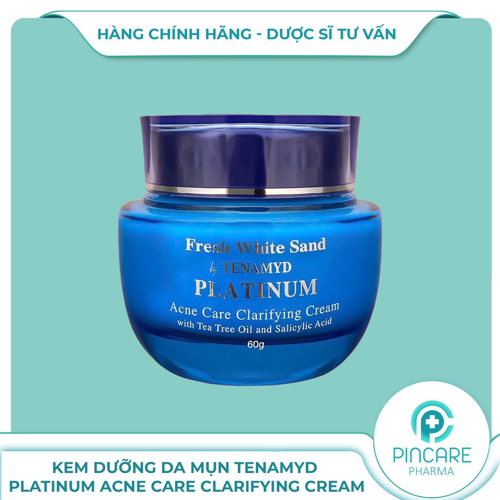 Kem dưỡng giảm mụn, kiềm dầu Tenamyd Platinum Acne Clarifying Cream 60g - Hàng chính hãng - Nhà thuốc Pincare