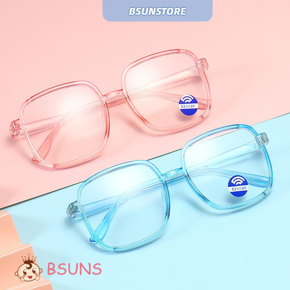 Mắt kính chống tia uv / ánh sáng xanh trong suốt gọng mềm dành cho bé trai và bé gái