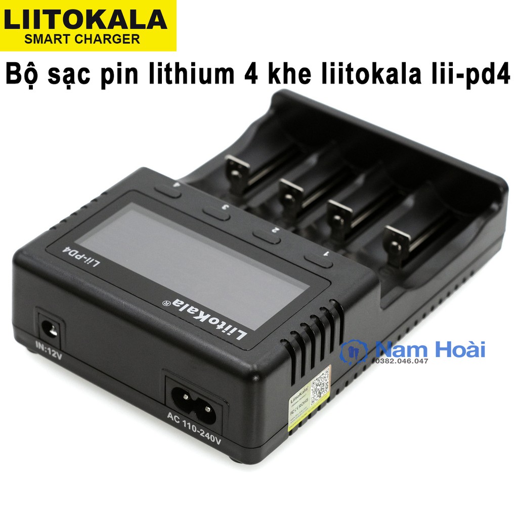 Bộ Sạc LiitoKala Lii-PD4, sạc thông minh và đo dung lượng pin 18650 26650 21700