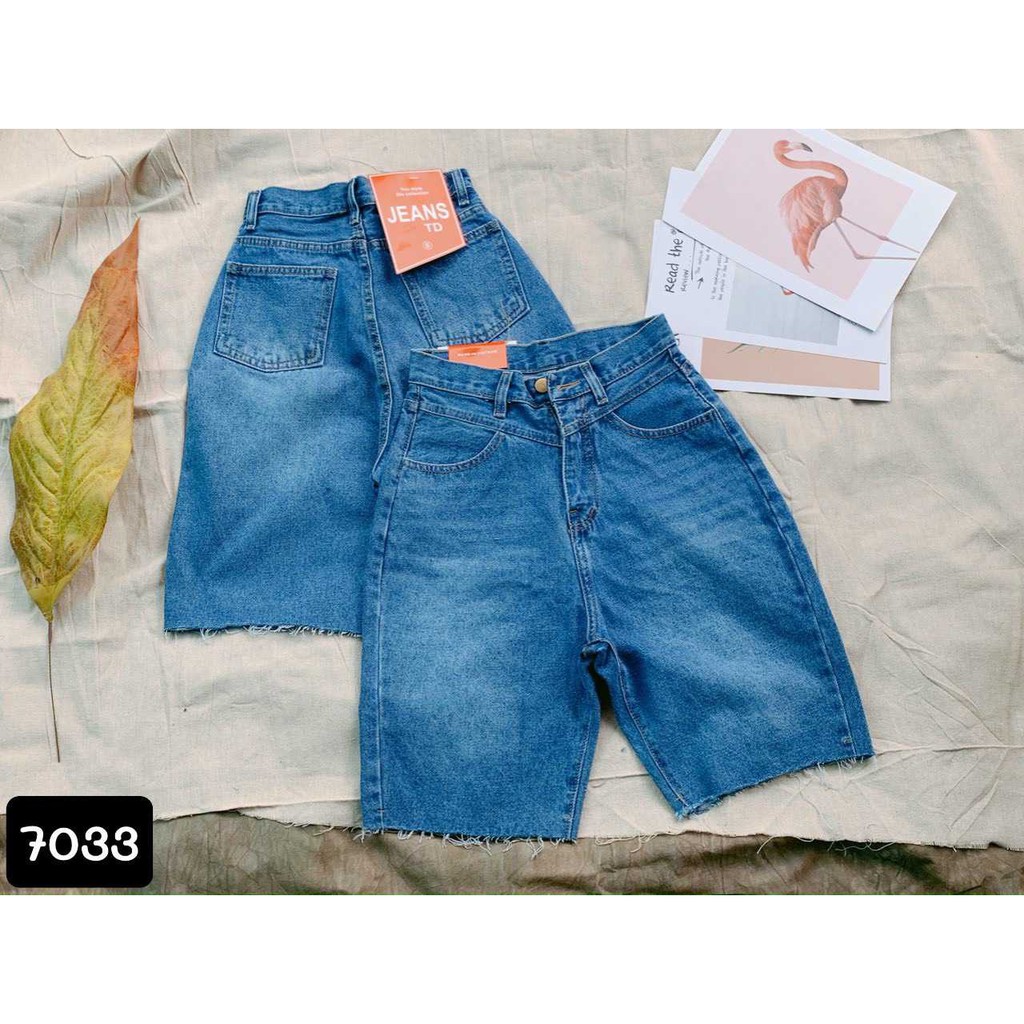 Quần shorts ngố jeans viền đai cap cao nữ ulzzang Fmstyle Saigon 20LJU11TD3001 | BigBuy360 - bigbuy360.vn