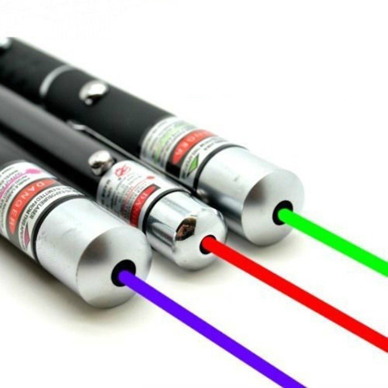 Bút Chiếu Tia Laser Màu Xanh Lá/Đỏ/Xanh Lá 5MW Siêu Mạnh Có Thể Sạc Lại