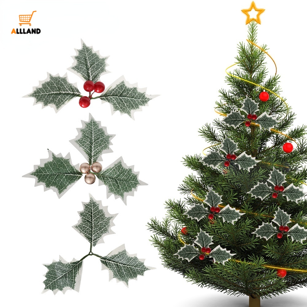 Bộ 5 Vòng Hoa Anh Đào Đỏ Nhân Tạo Trang Trí Giáng Sinh