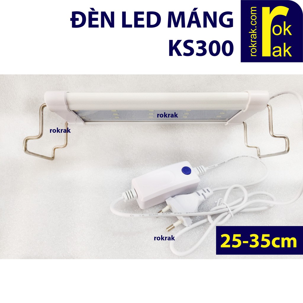 GIÁ SỈ-Đèn LED máng VipSun KS-300 cho bể cá, hồ thủy sinh size 30-35cm