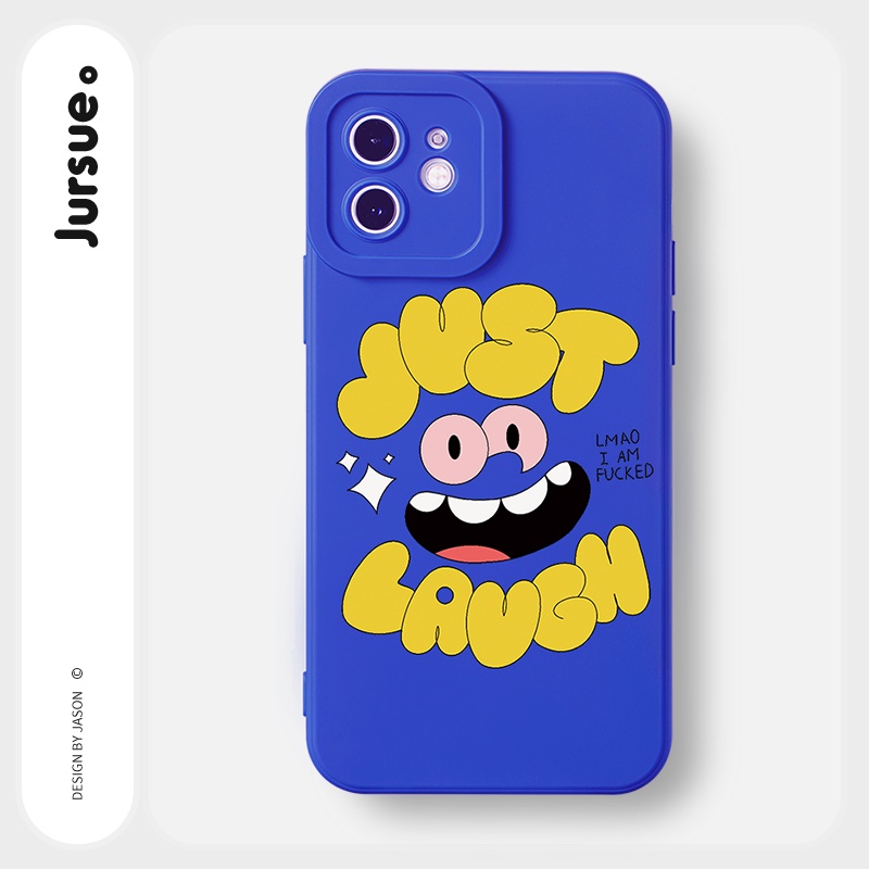 Ốp lưng JURSUE hoạt hình dễ thương đẹp độc lạ cho iPhone 13 12 11 Pro Max SE 2020 X XR XS 8 7 ip 6S 6 Plus kute Y1948
