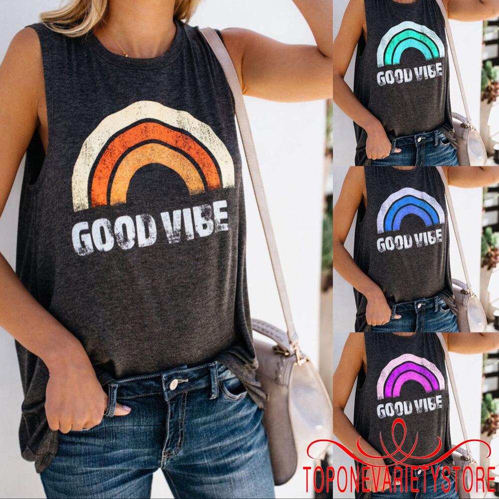 Áo Nữ Không Tay Họa Tiết In Thời Trang Cá Tính