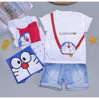 Bộ đồ Doremon sợi dây quần jeans thun bé trai